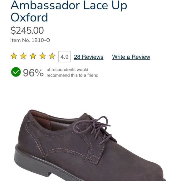 SAS Ambassador Brown Size 11M Men Leather Diabetic Lace-Up Dress Shoes Oxford - Picture 2 of 10